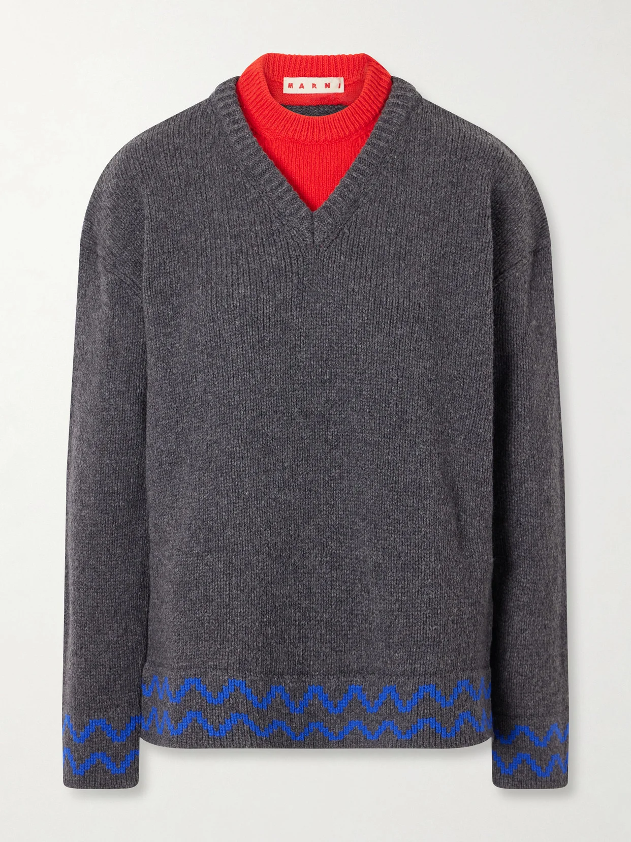 Layered Wool Sweater - 1