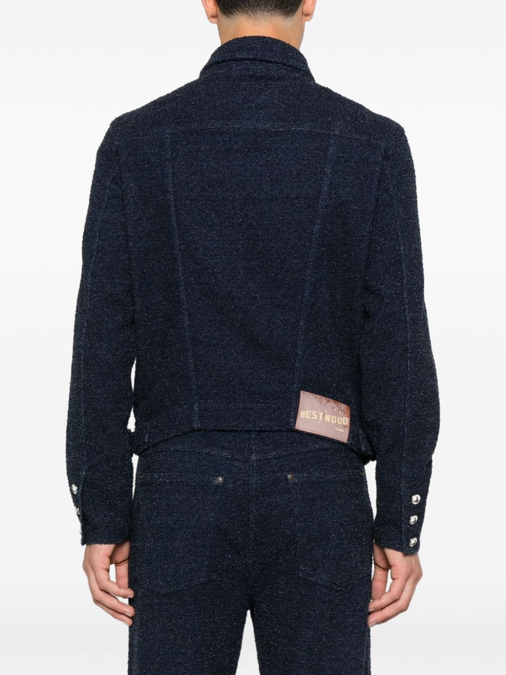 button-fastening denim jacket - 4