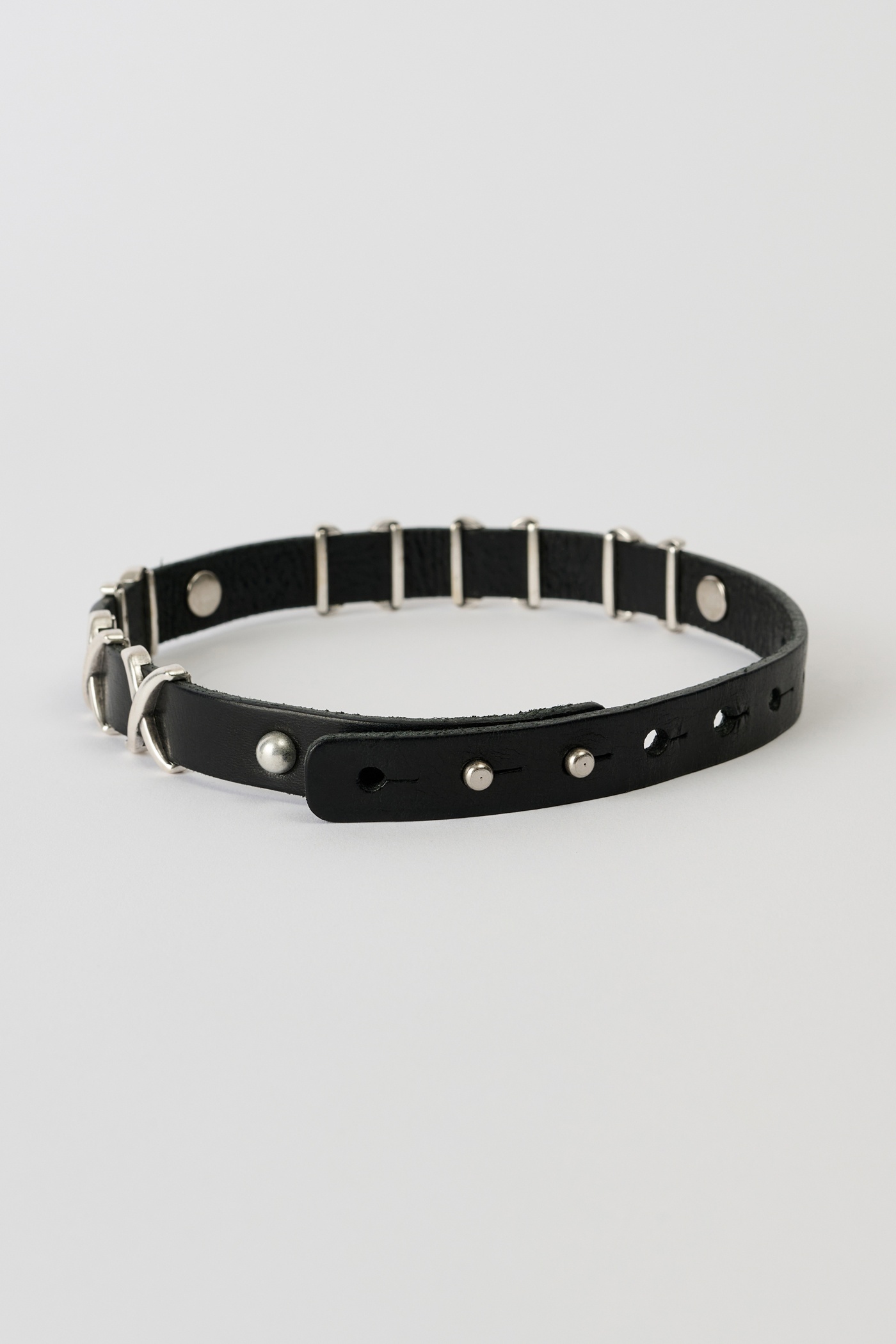 2 cm Choker Trio Cross Black Leather - 2