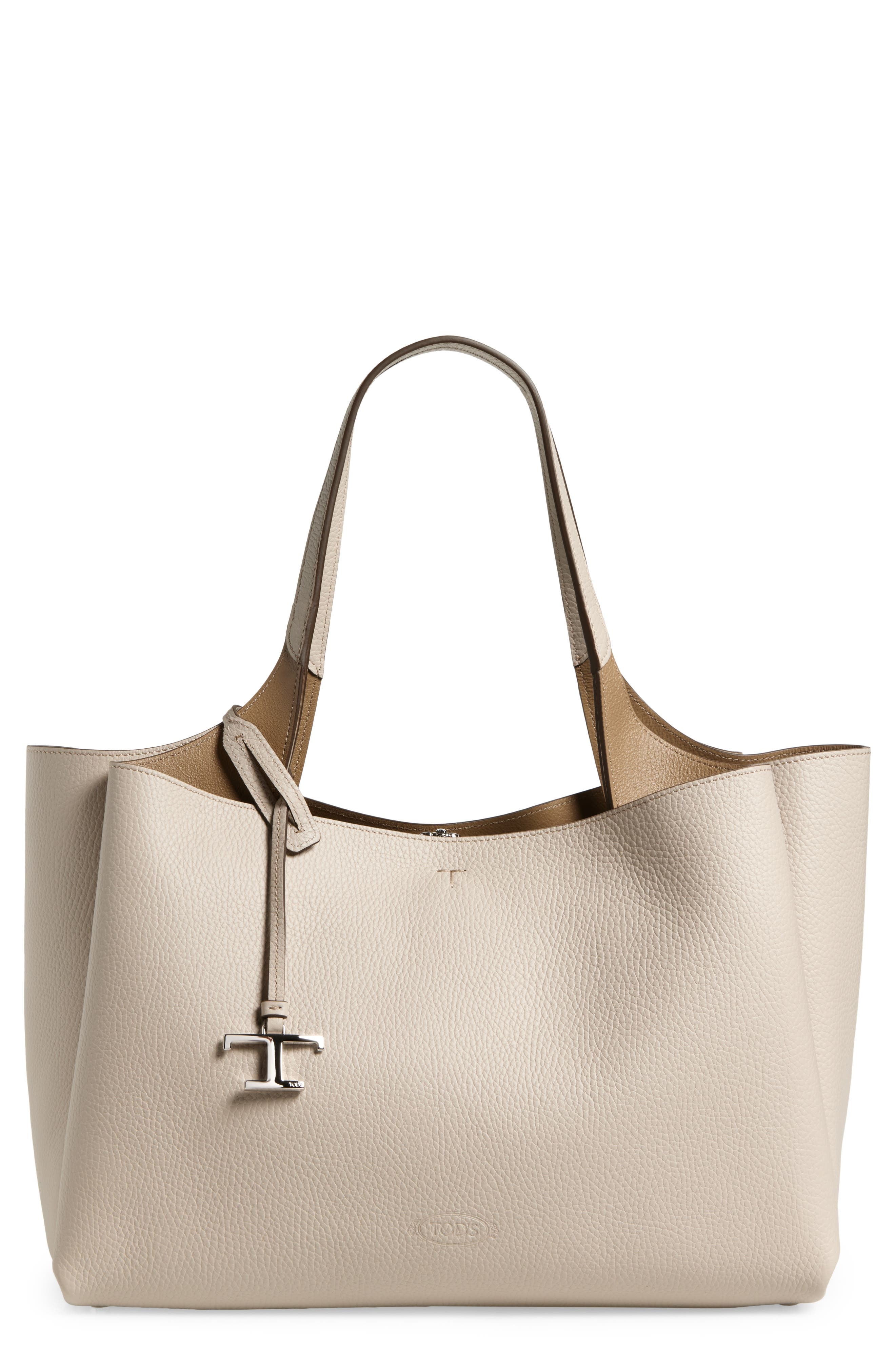 Tod's Medium Leather Tote in Mastice/Corda Med at Nordstrom - 1