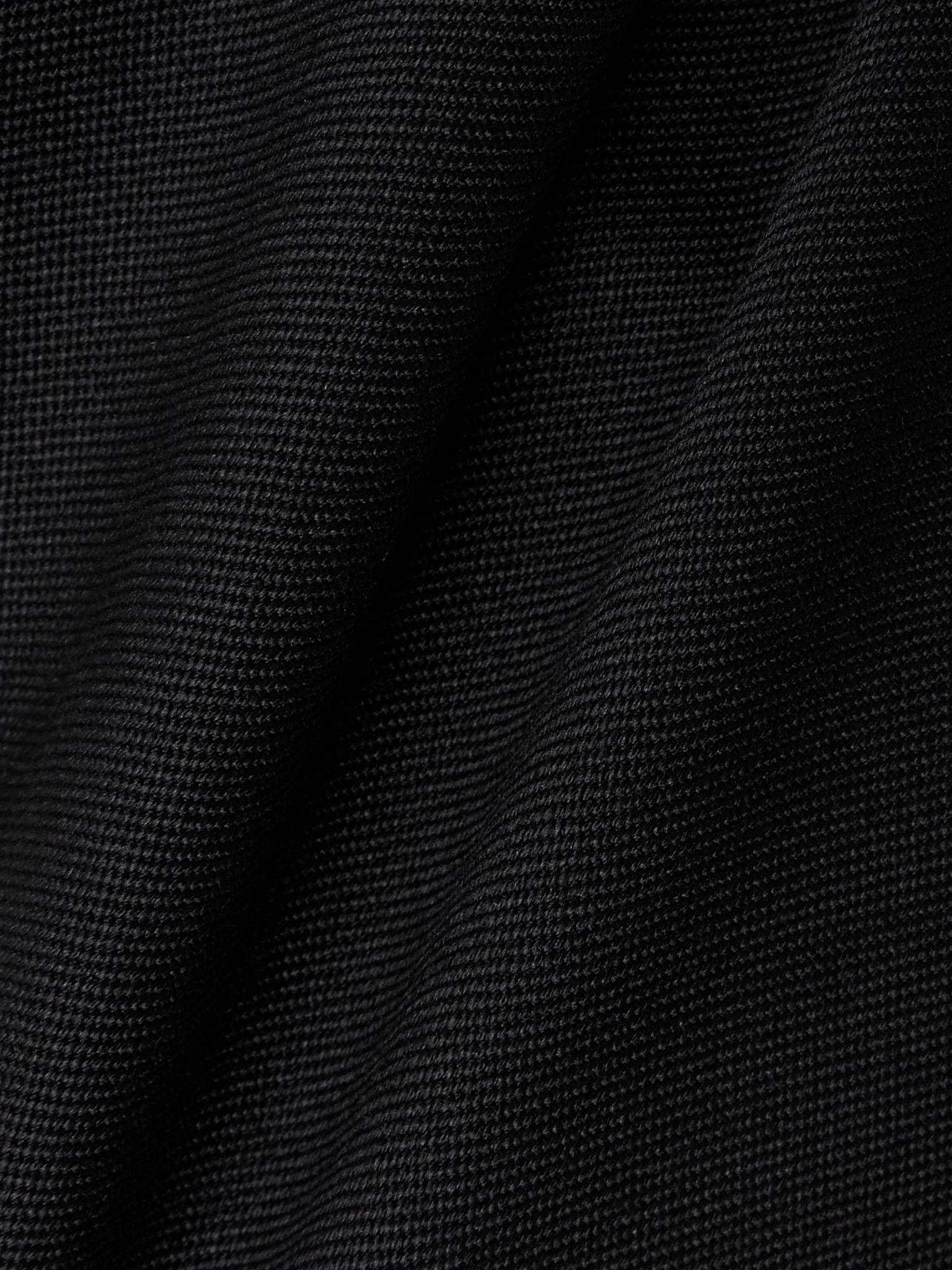 Scarf-effect wool trench coat Black - 4