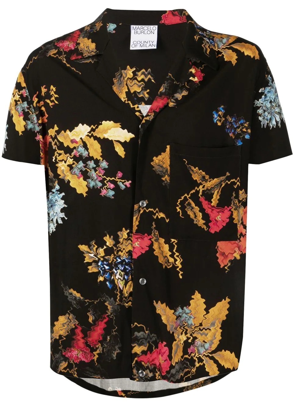 abstract floral-print shirt - 1