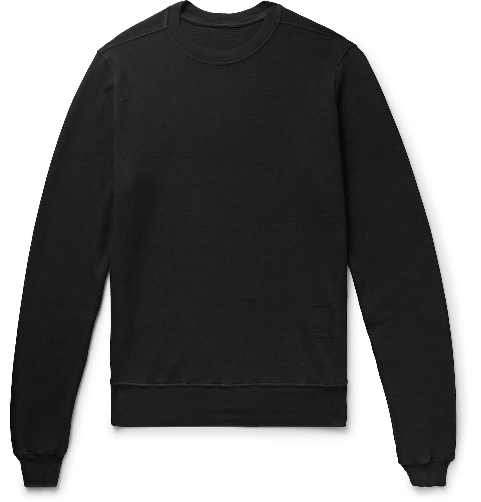 DRKSHDW Waffle-Knit Cotton Sweatshirt - 1