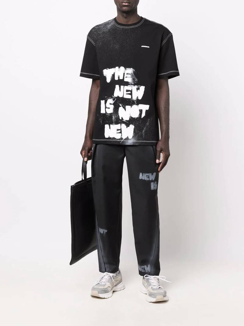 ADER error slogan print straight-leg trousers outlook