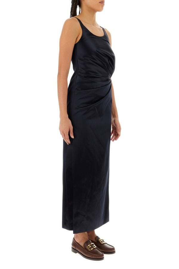 ワンピース FENDI MIDNIGHT BLUE SATIN DRESS Fendi Midnight blue satin dress for Women Online USA at