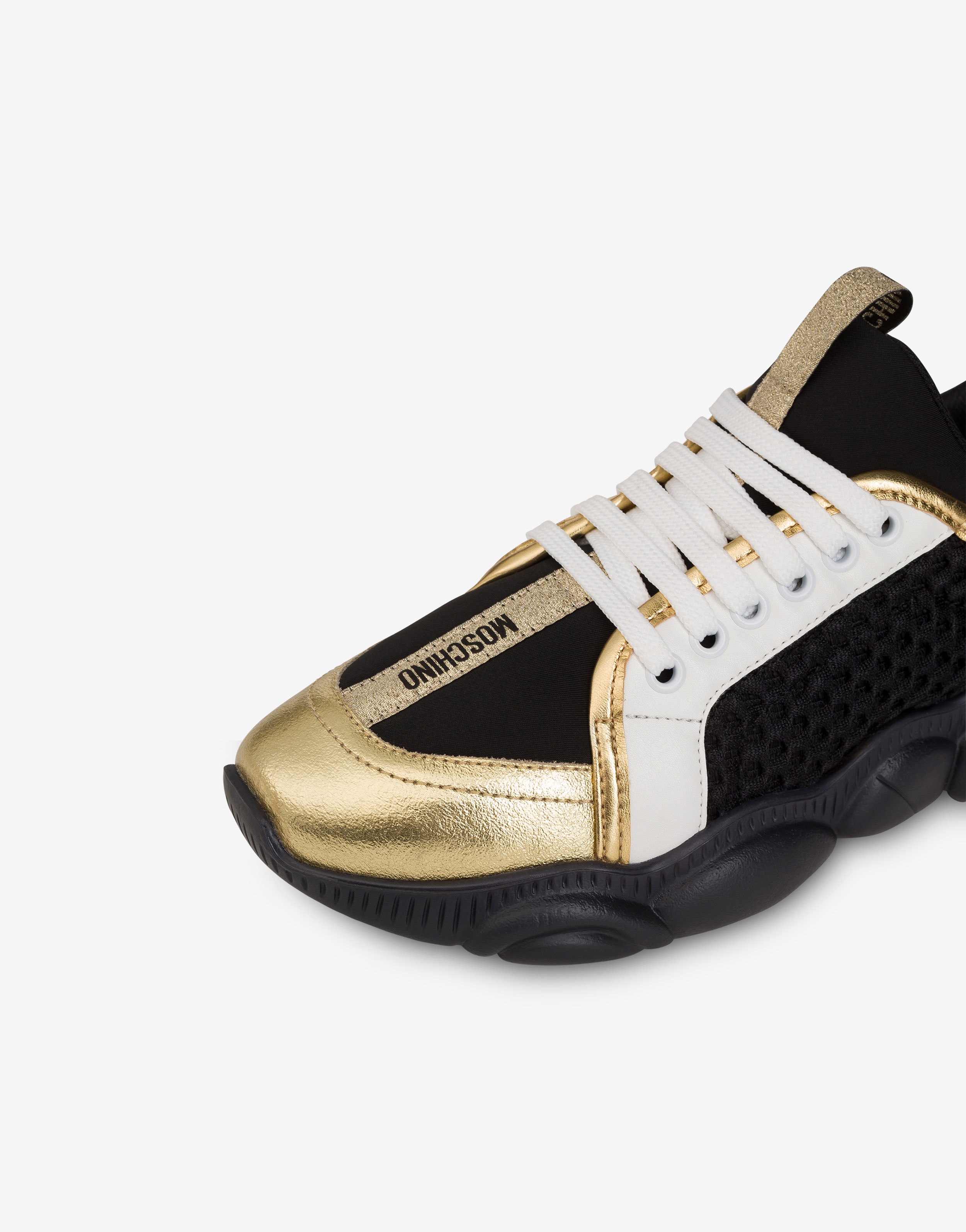TEDDY SHOES WITH GOLD LOGO TAPE DETAILS - 5