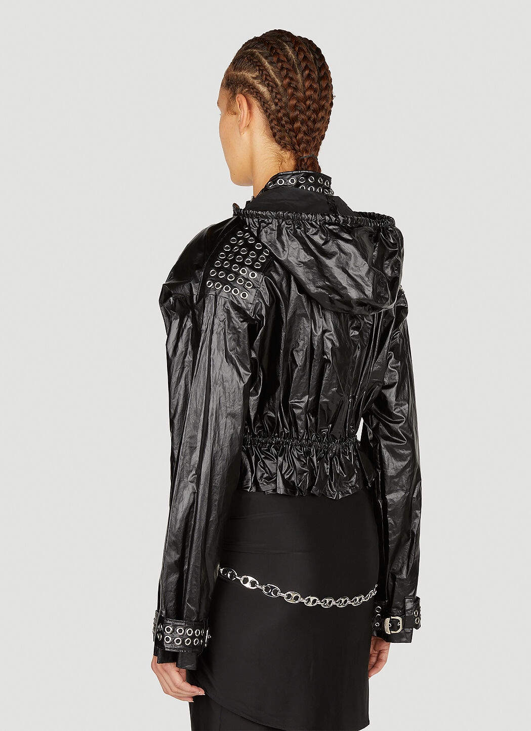 Eyelet Biker Jacket - 4
