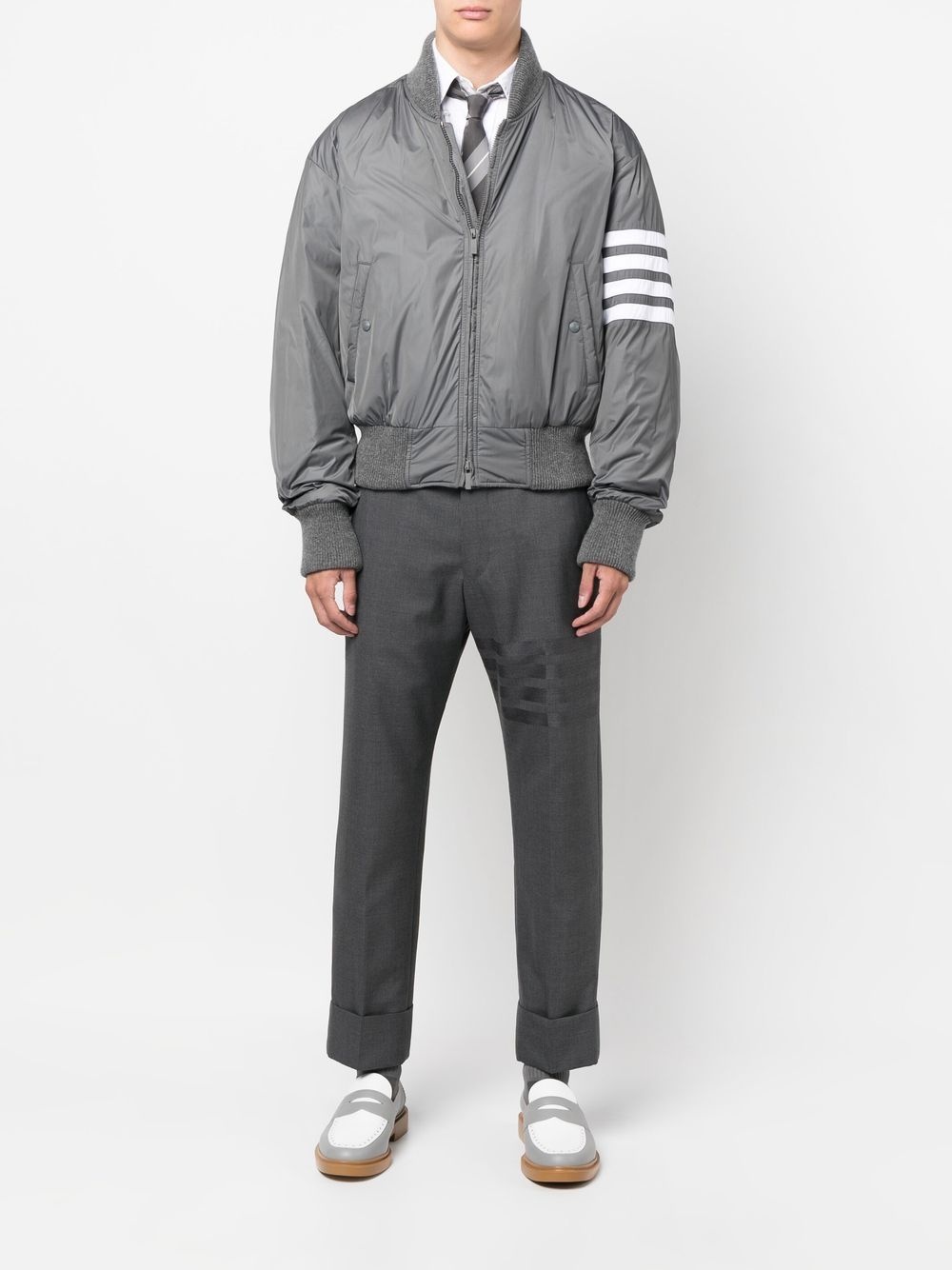4-Bar stripe bomber jacket - 2