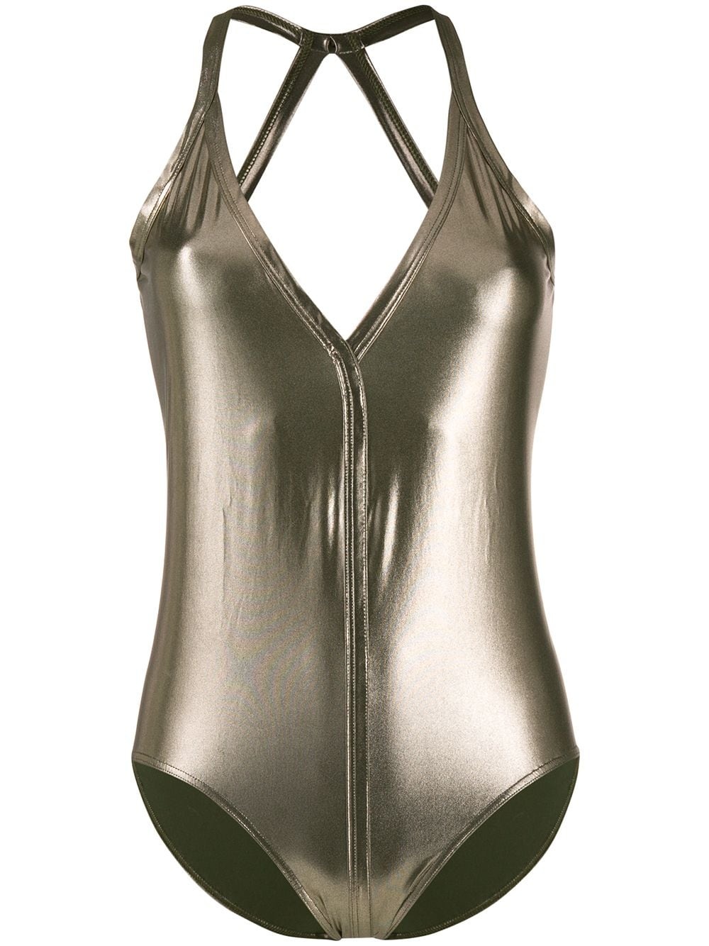 metallic effect swimsuit - 1