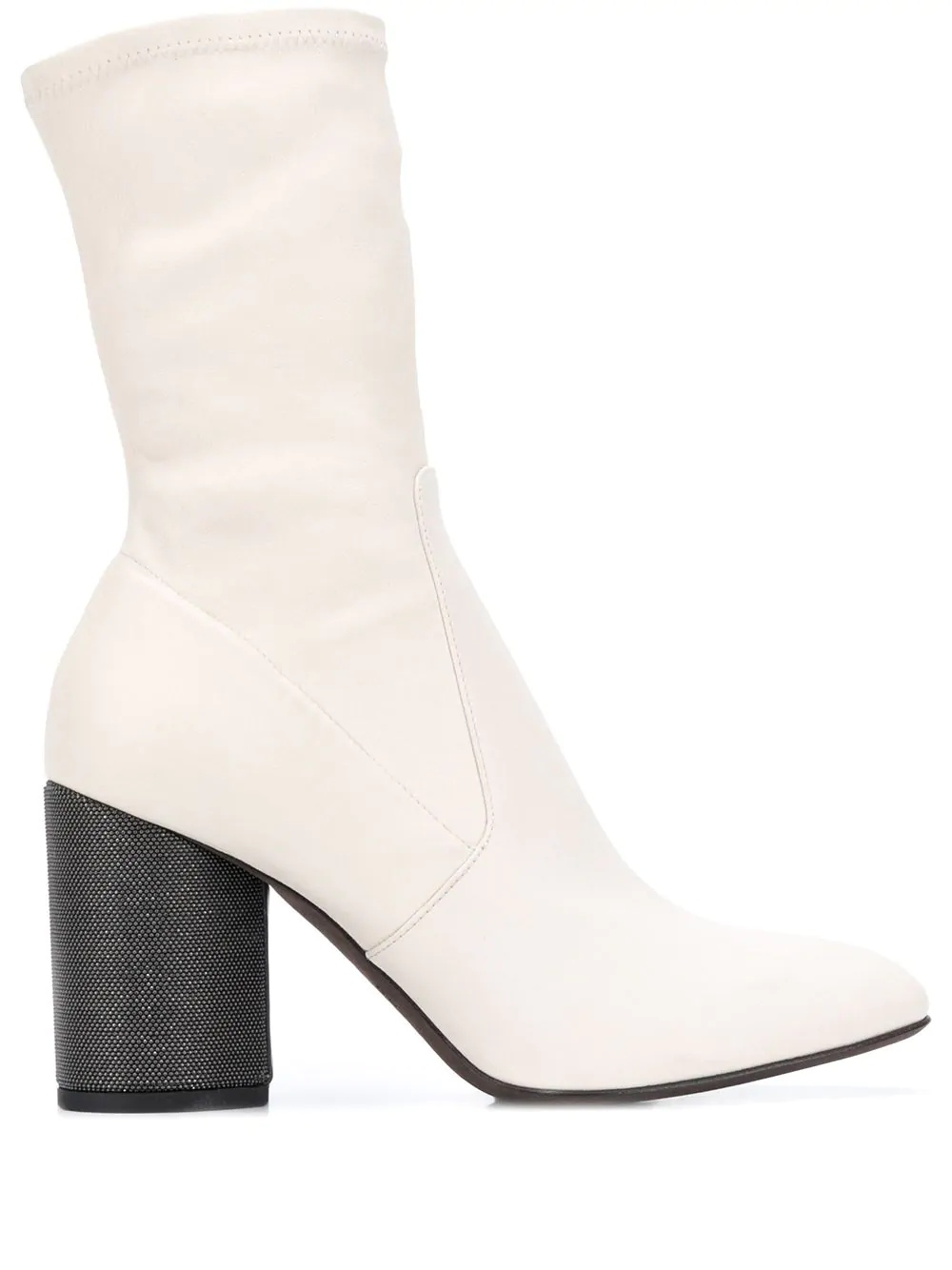 block-heel ankle boots - 1