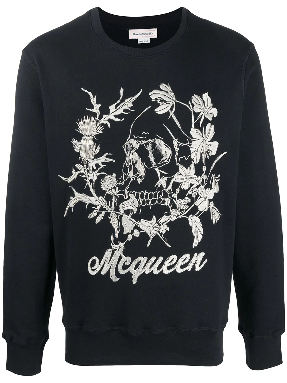 Skull embroidery sweatshirt - 1