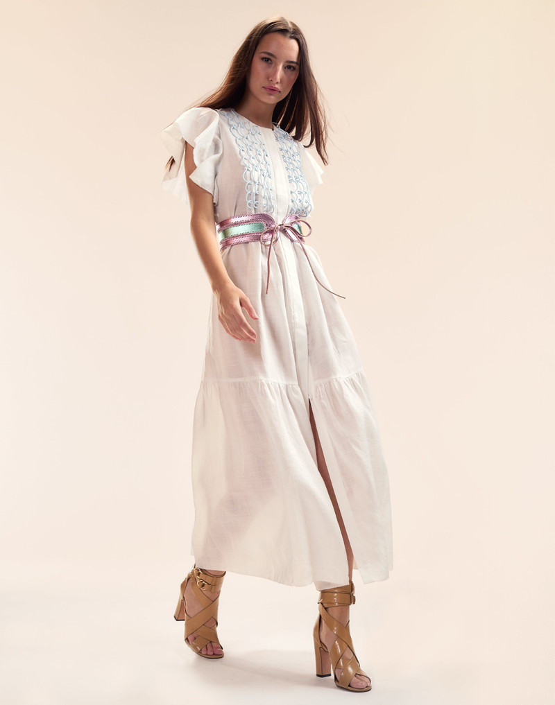 CYNTHIA ROWLEY Mallorca Ramie Kaftan outlook