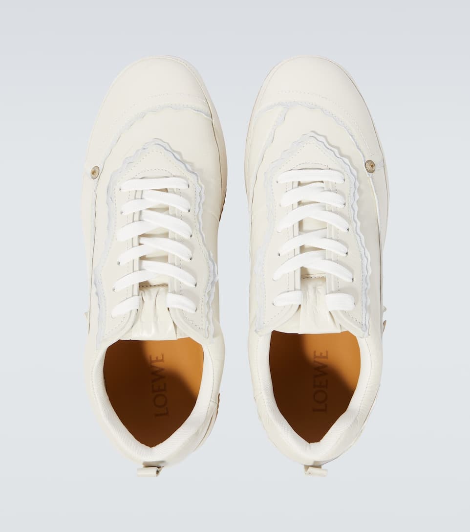 Deconstructed leather sneakers - 3