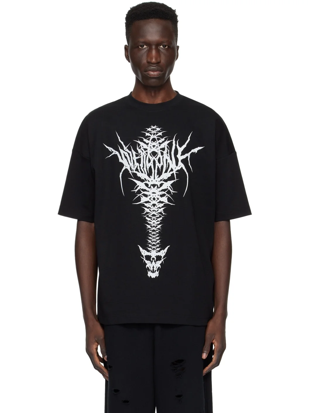 Black Spine Skull T-Shirt - 1