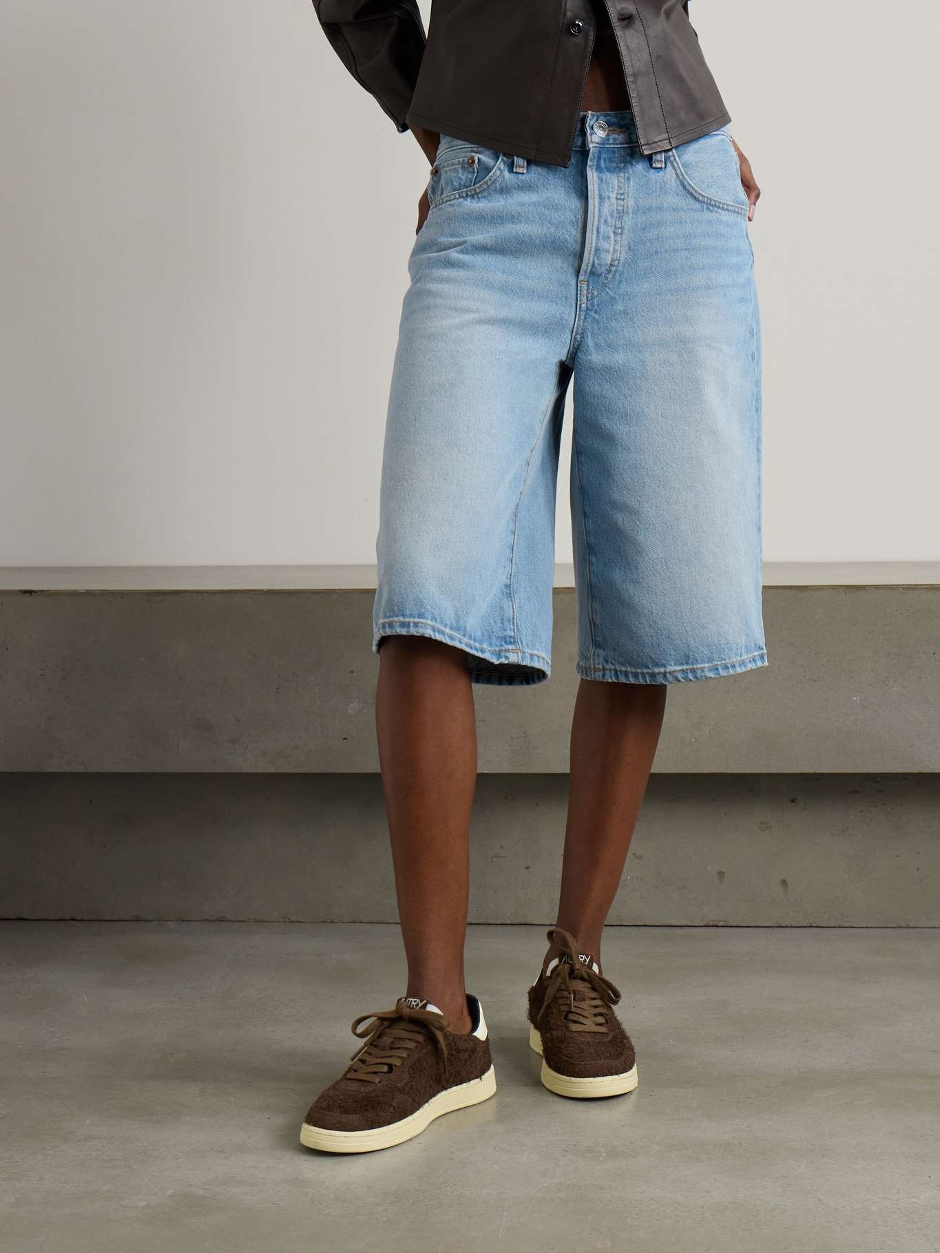 Skater organic denim shorts - 3