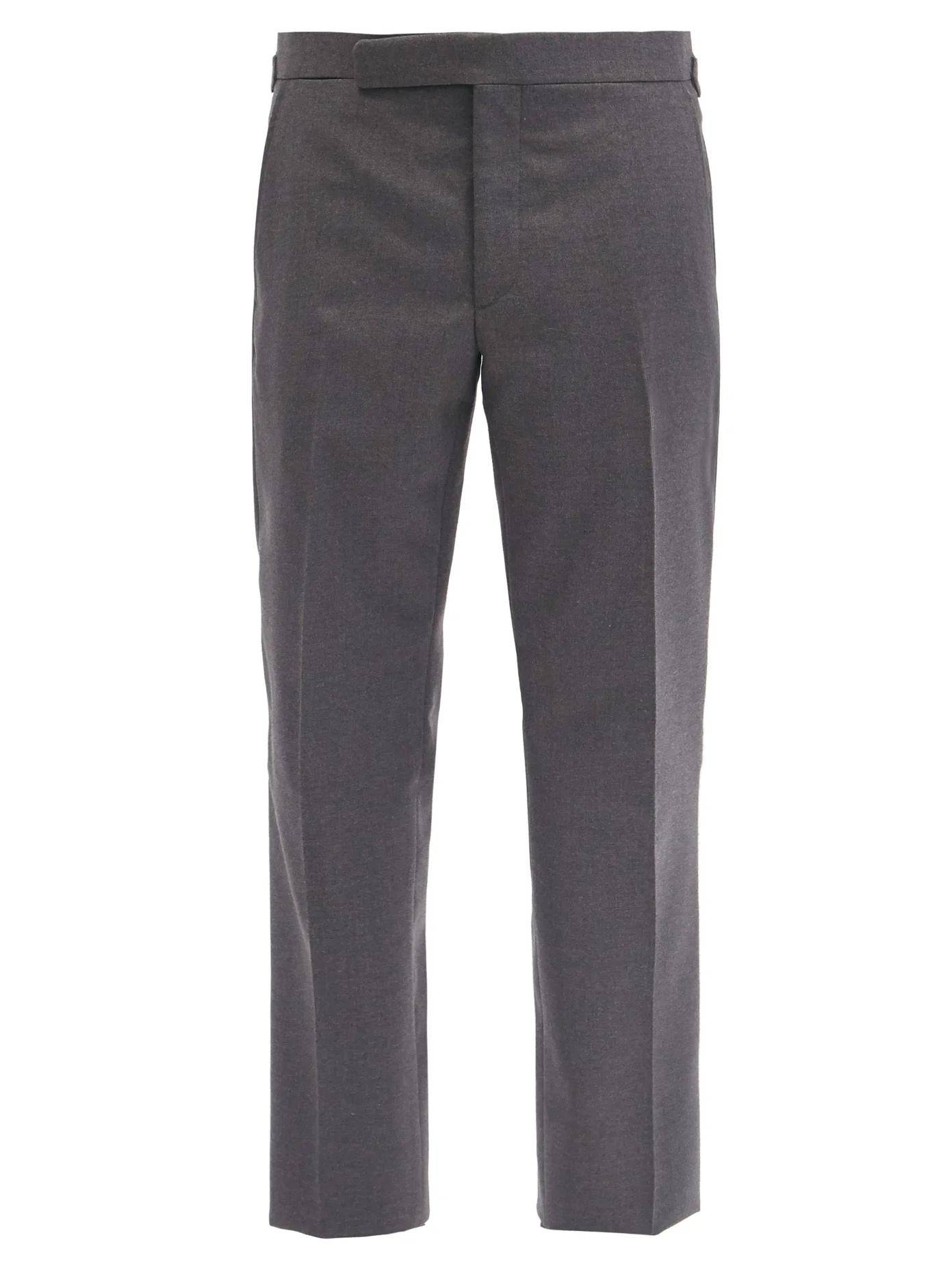 Flat-rise wool-fresco trousers - 1