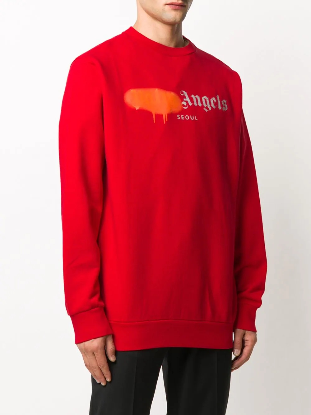 sprayed logo print sweatshirt - 3