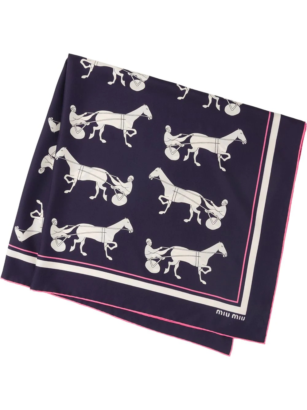 horse and carriage print scarf - 1