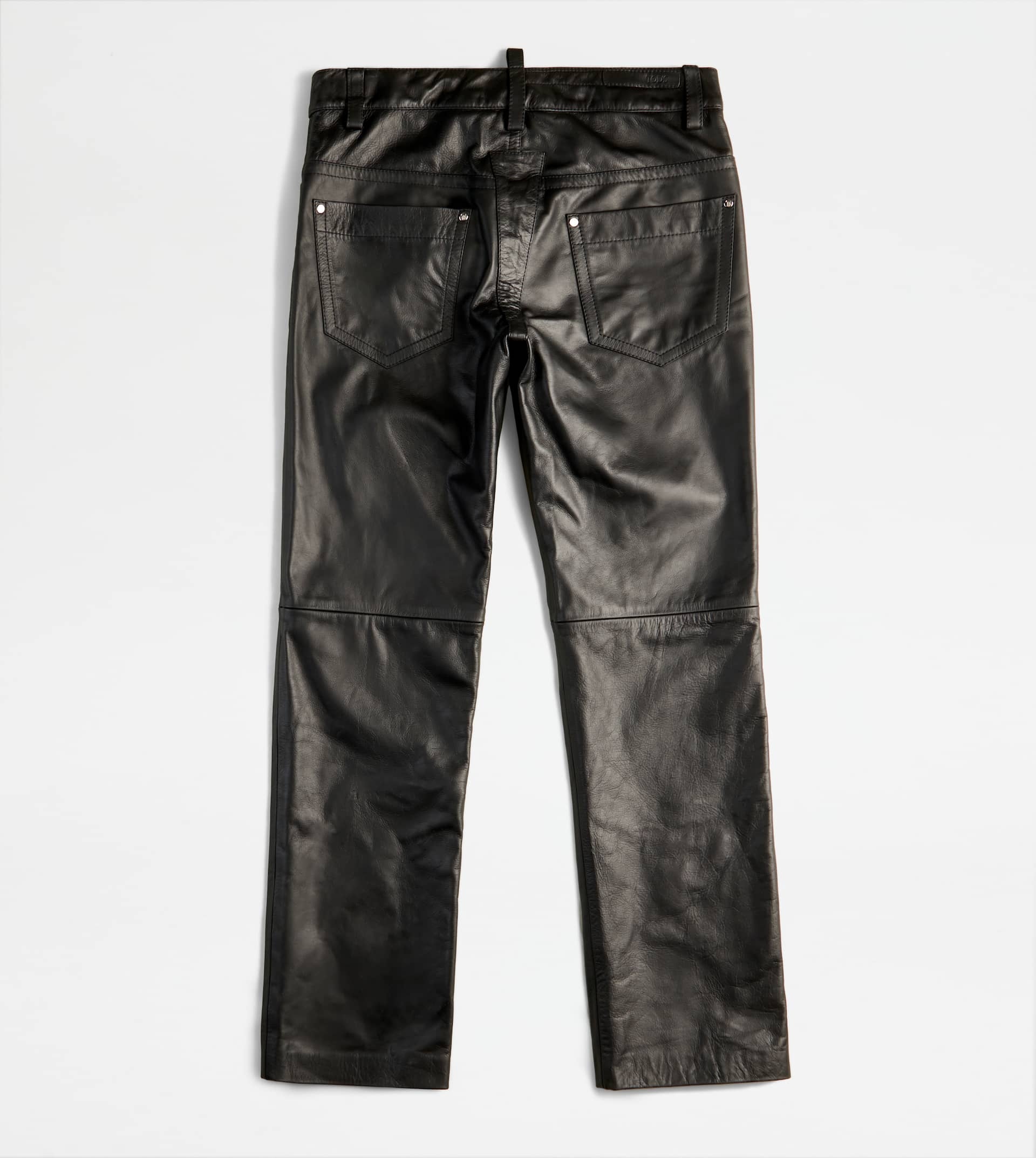 PANTS IN LEATHER - BLACK - 6