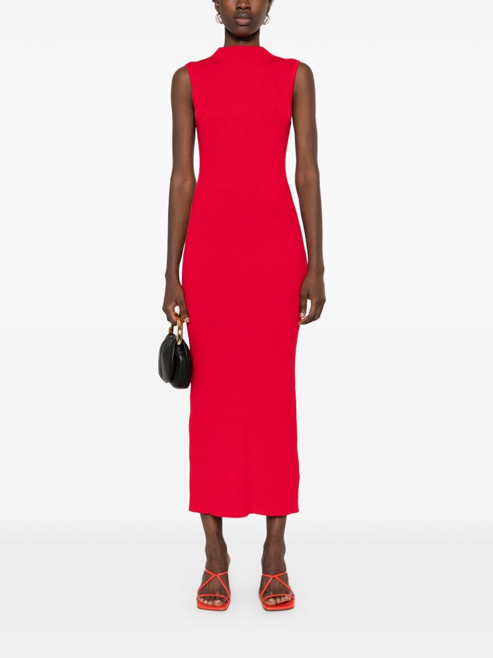 ribbed-knit midi dress - 2