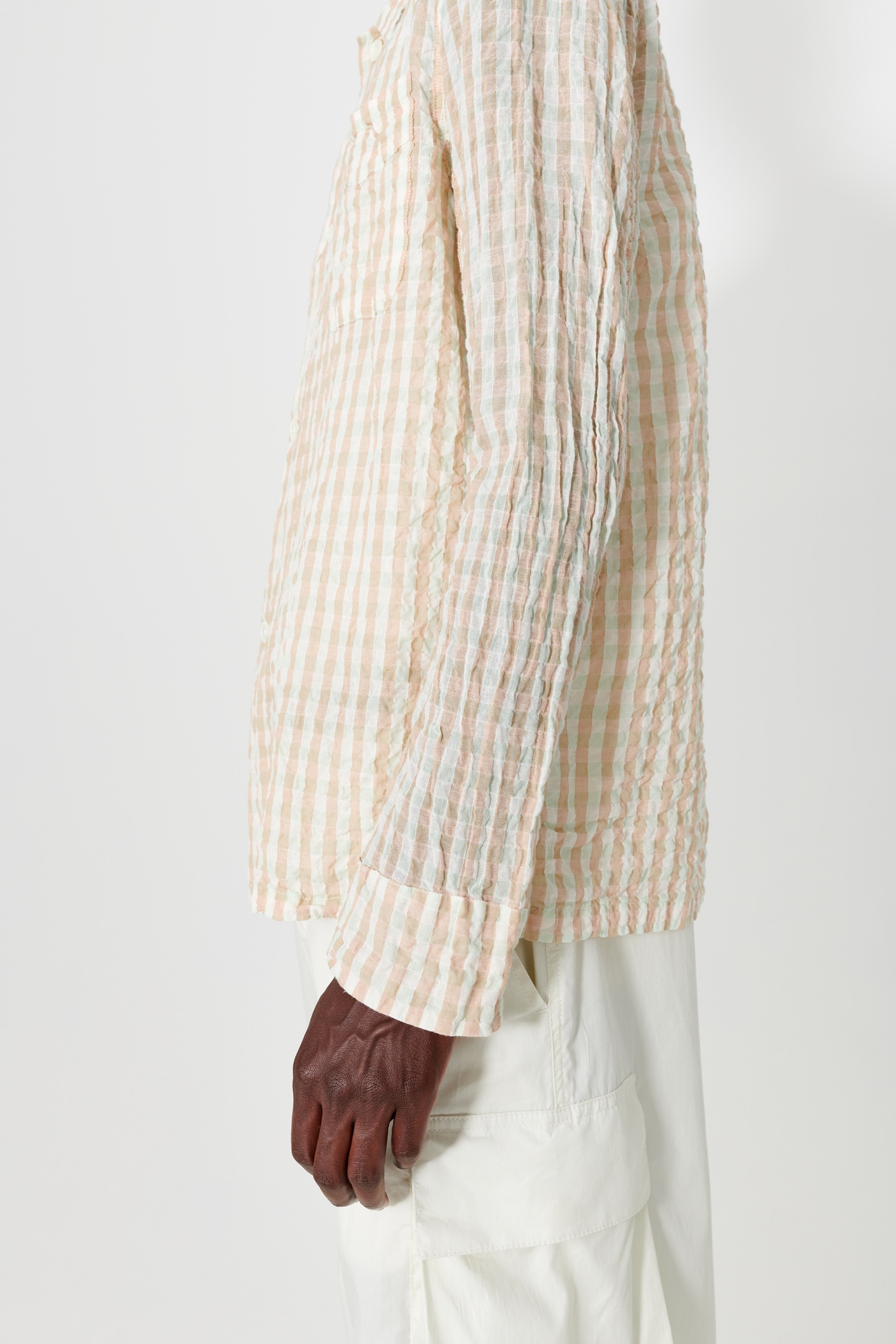 Box Shirt Basque Seersucker Check - 4