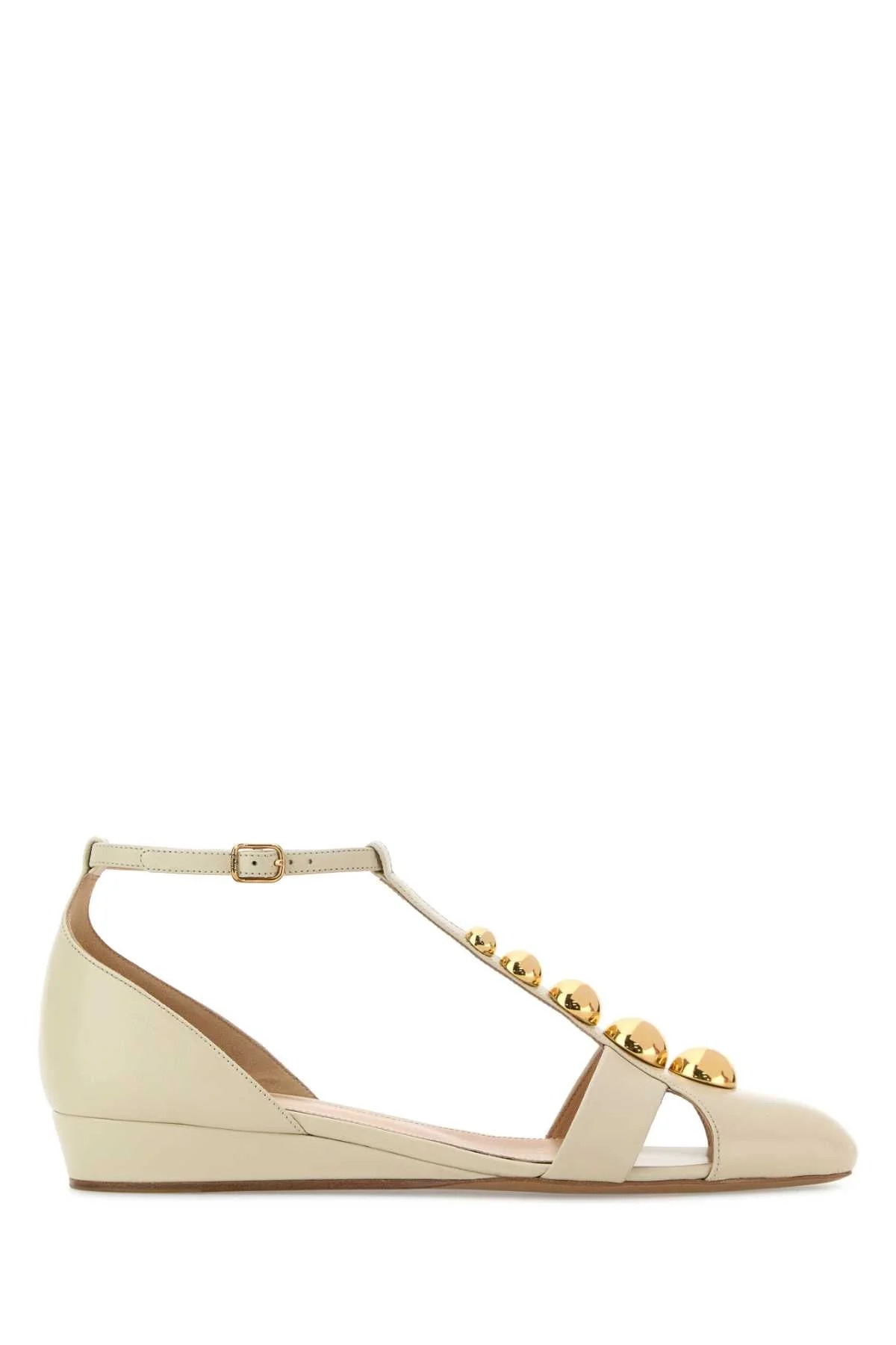 Chloe Women Cream Leather Cleia Ballerinas - 1