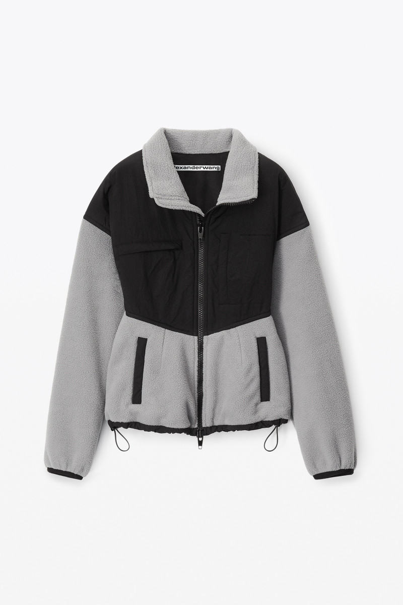 SCULPTED JACKET IN TEDDY FLEECE 1