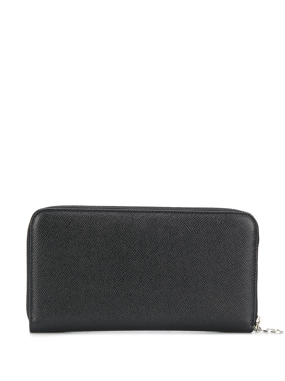 textured zip round wallet - 2