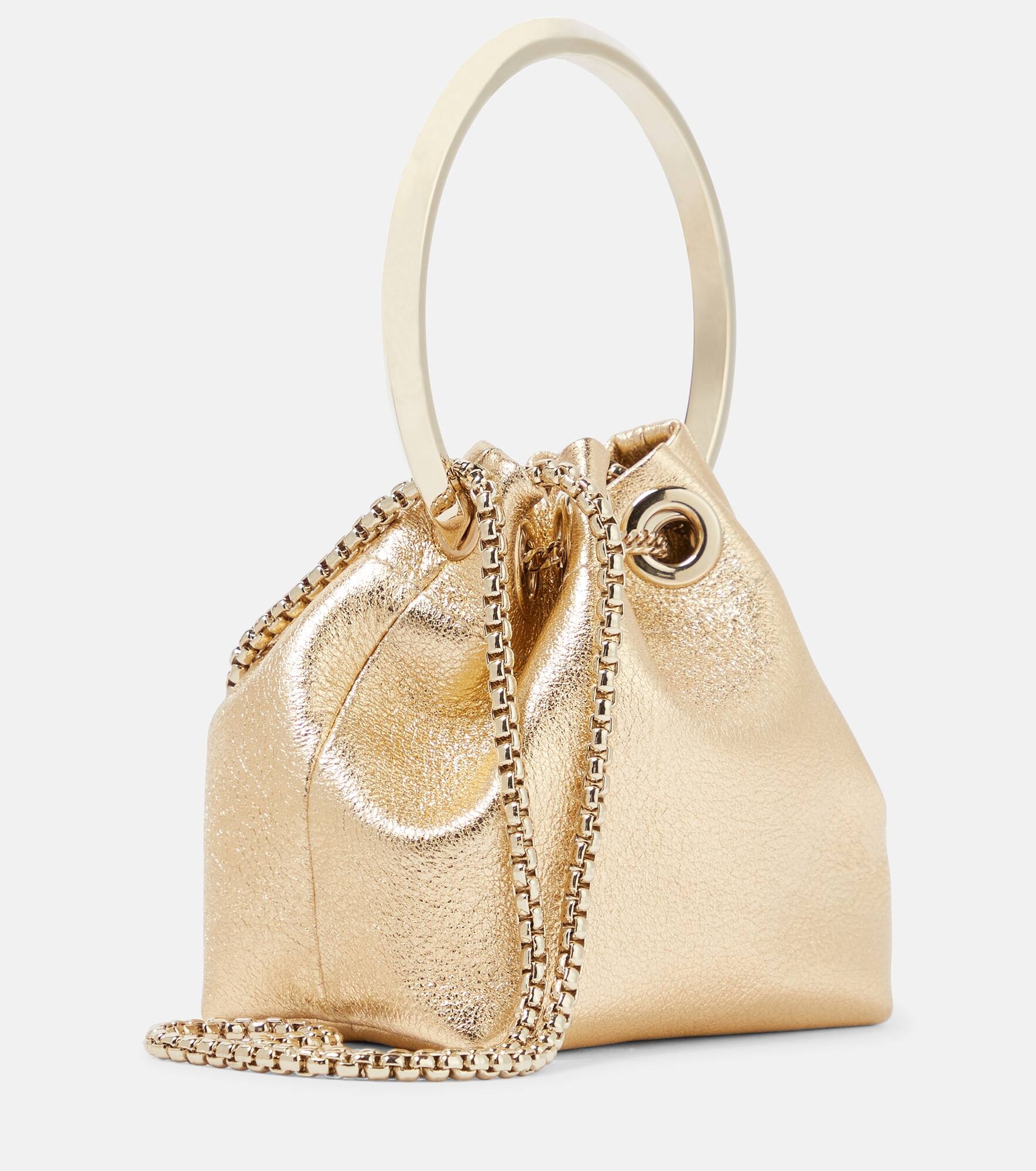 Bon Bon Micro leather bucket bag - 4