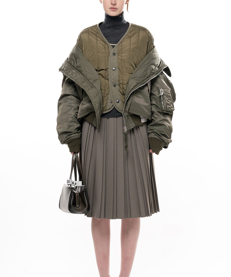 Shifted Layer Flight Jacket 13