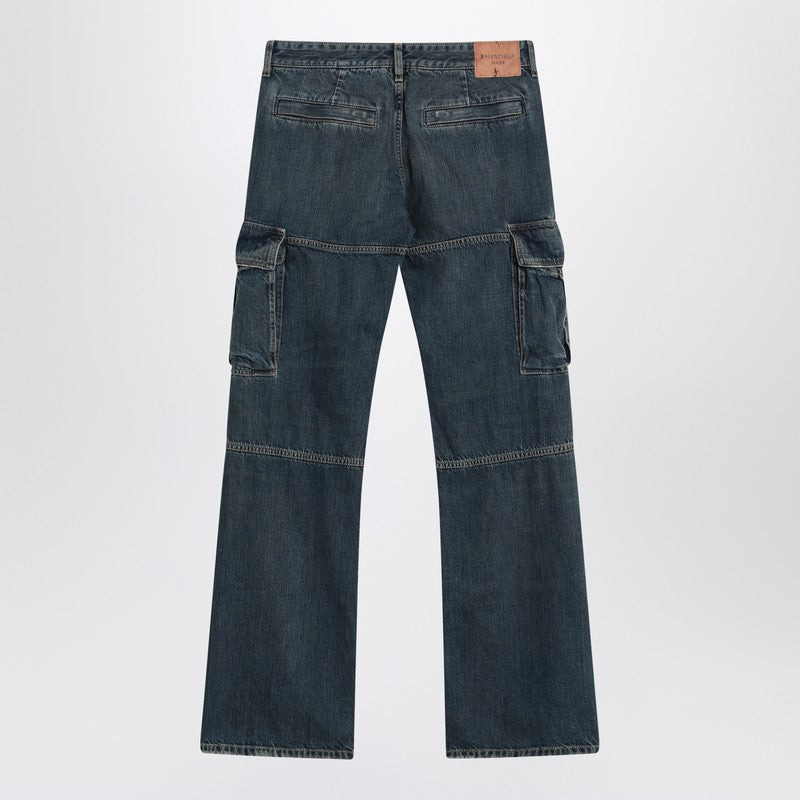 Balenciaga Blue Cargo Regular Jeans With A Faded Effect Women - 2