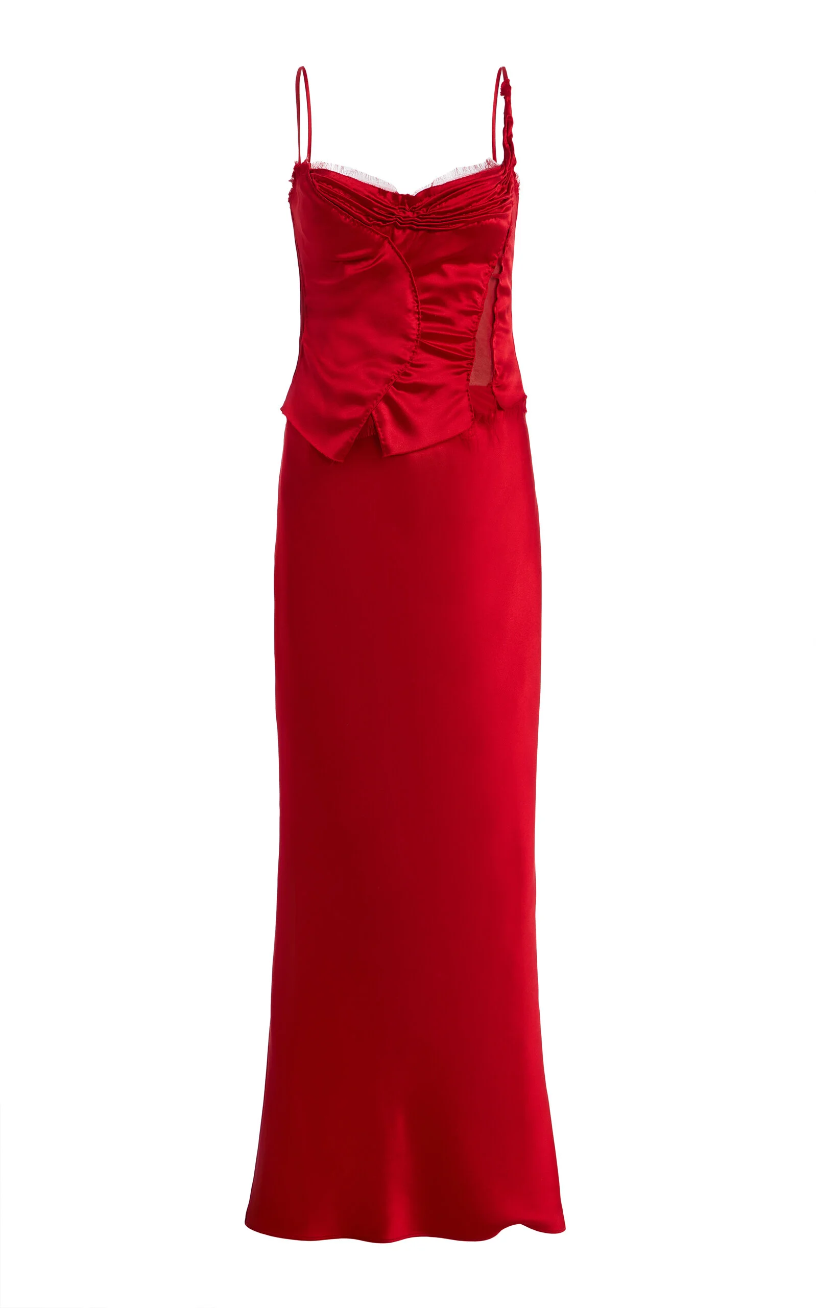 Hand Draped Satin Gown - 1