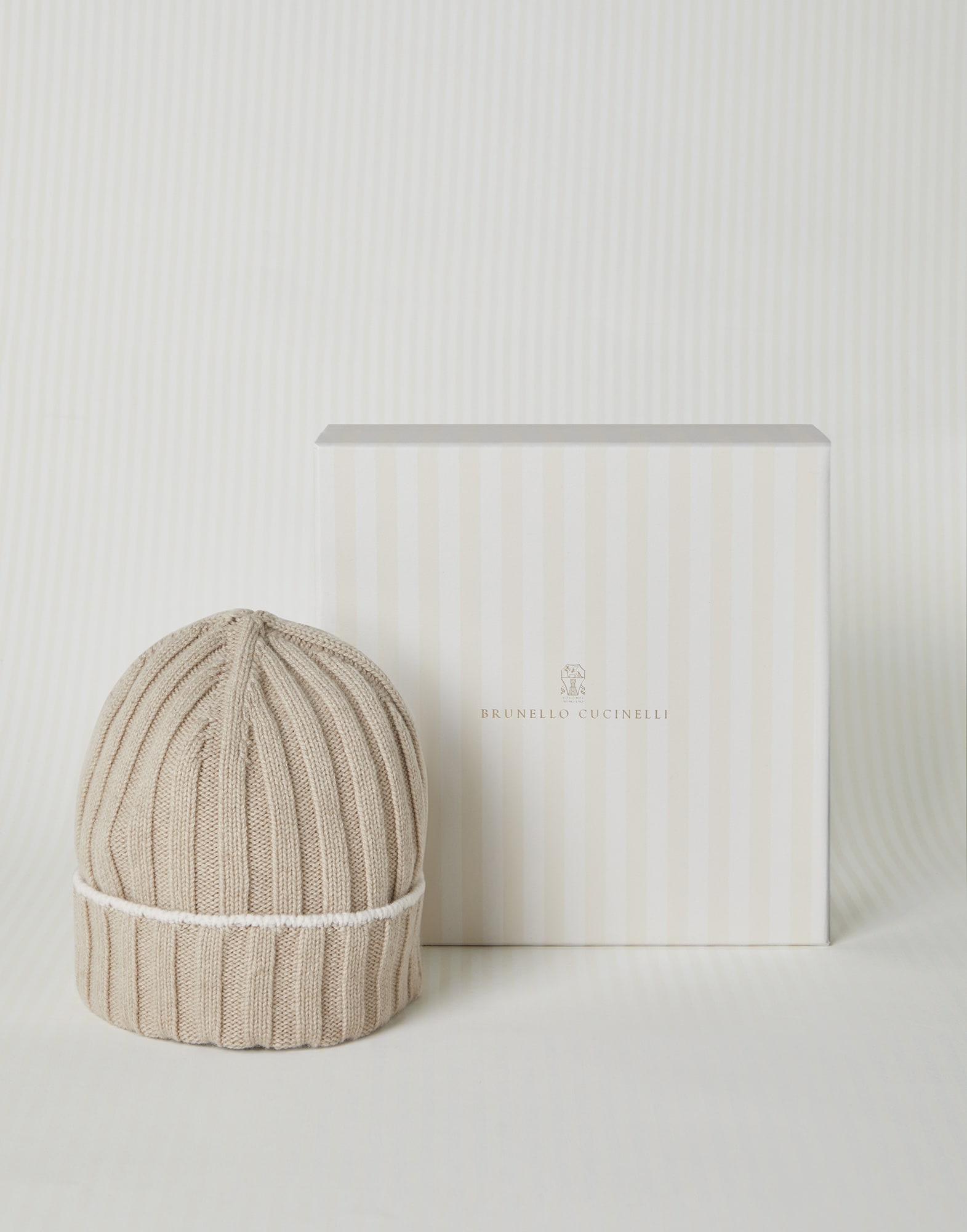 Cashmere rib knit beanie - 4