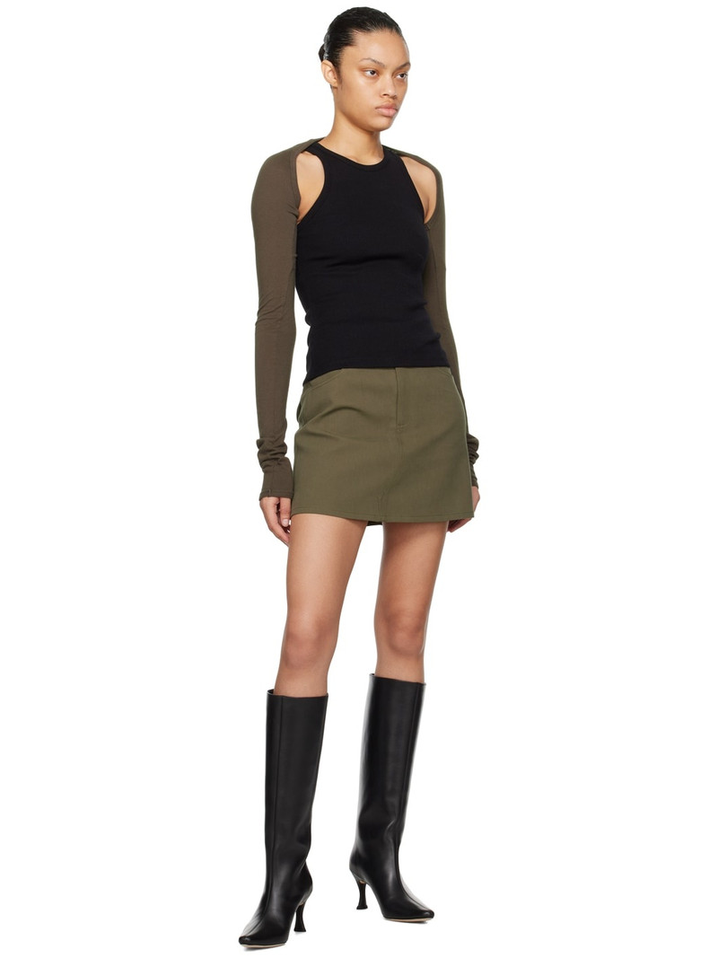 Fax Copy Express * Khaki Pegged Miniskirt outlook
