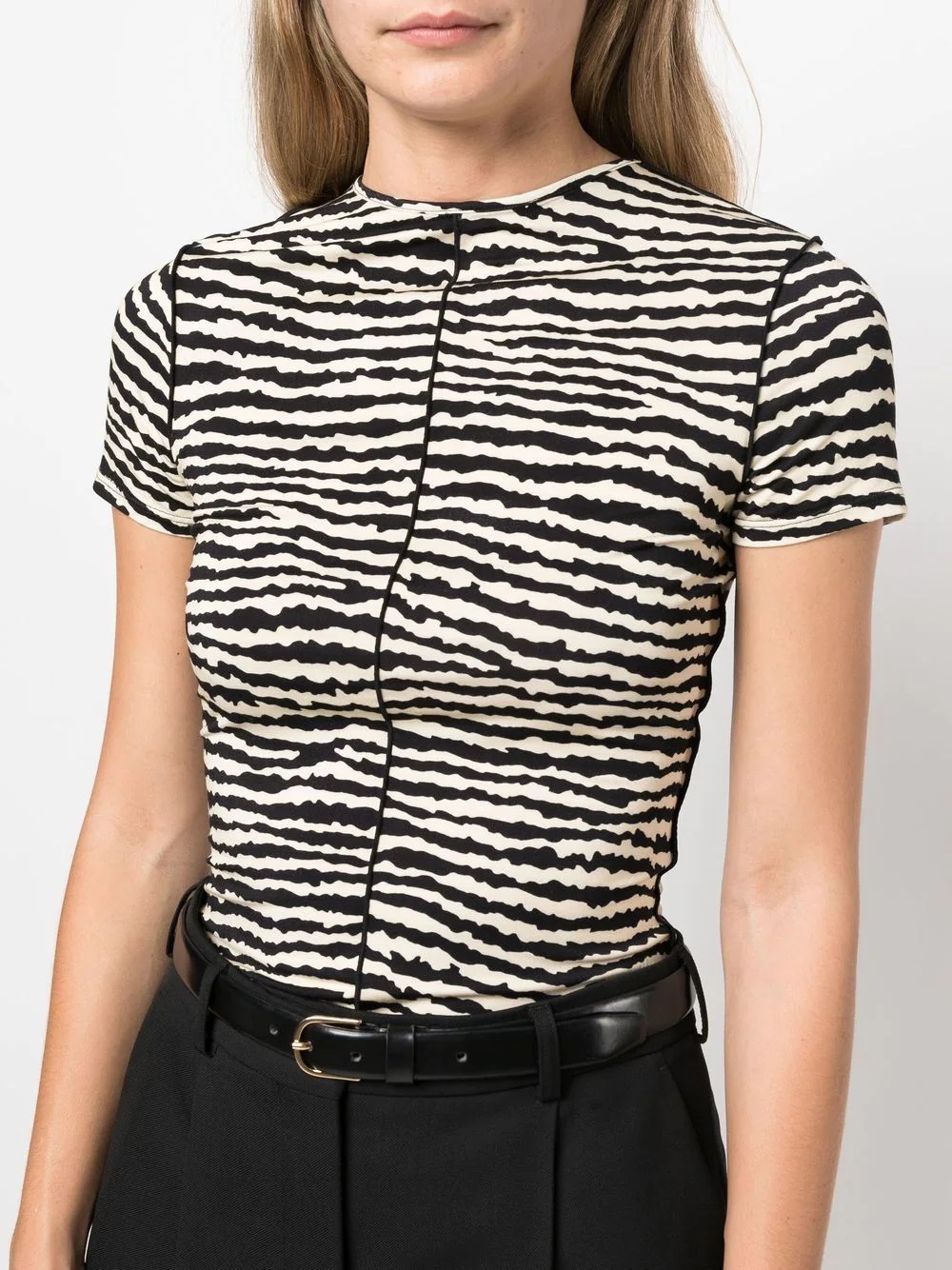 striped-print slim T-shirt - 5