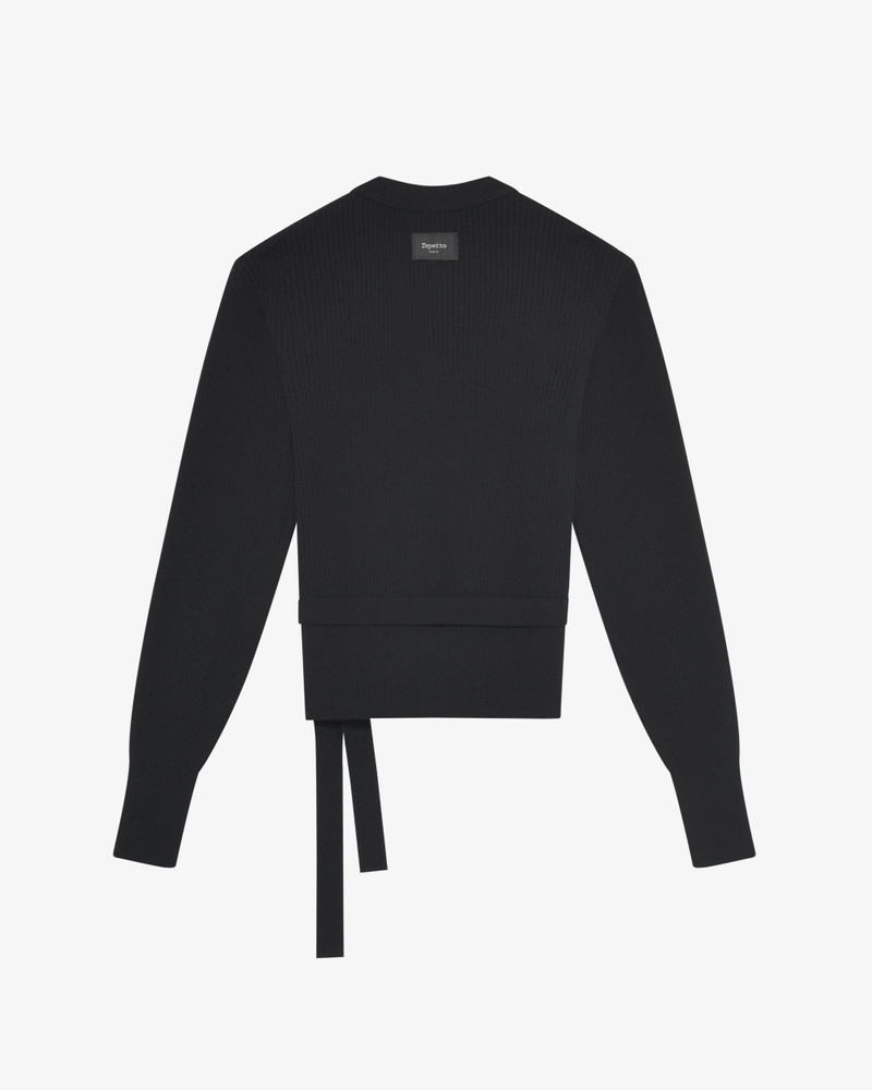 Repetto Ribbed knit wrap top outlook
