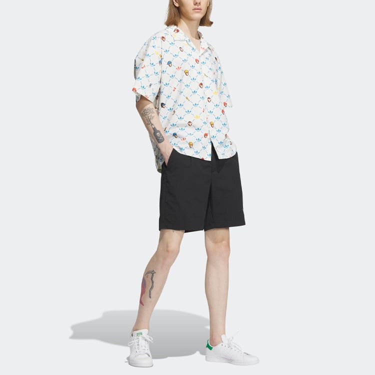adidas originals x Monkey Kingdom Allover Print Shirt 'White Multicolor' IP1803 - 4