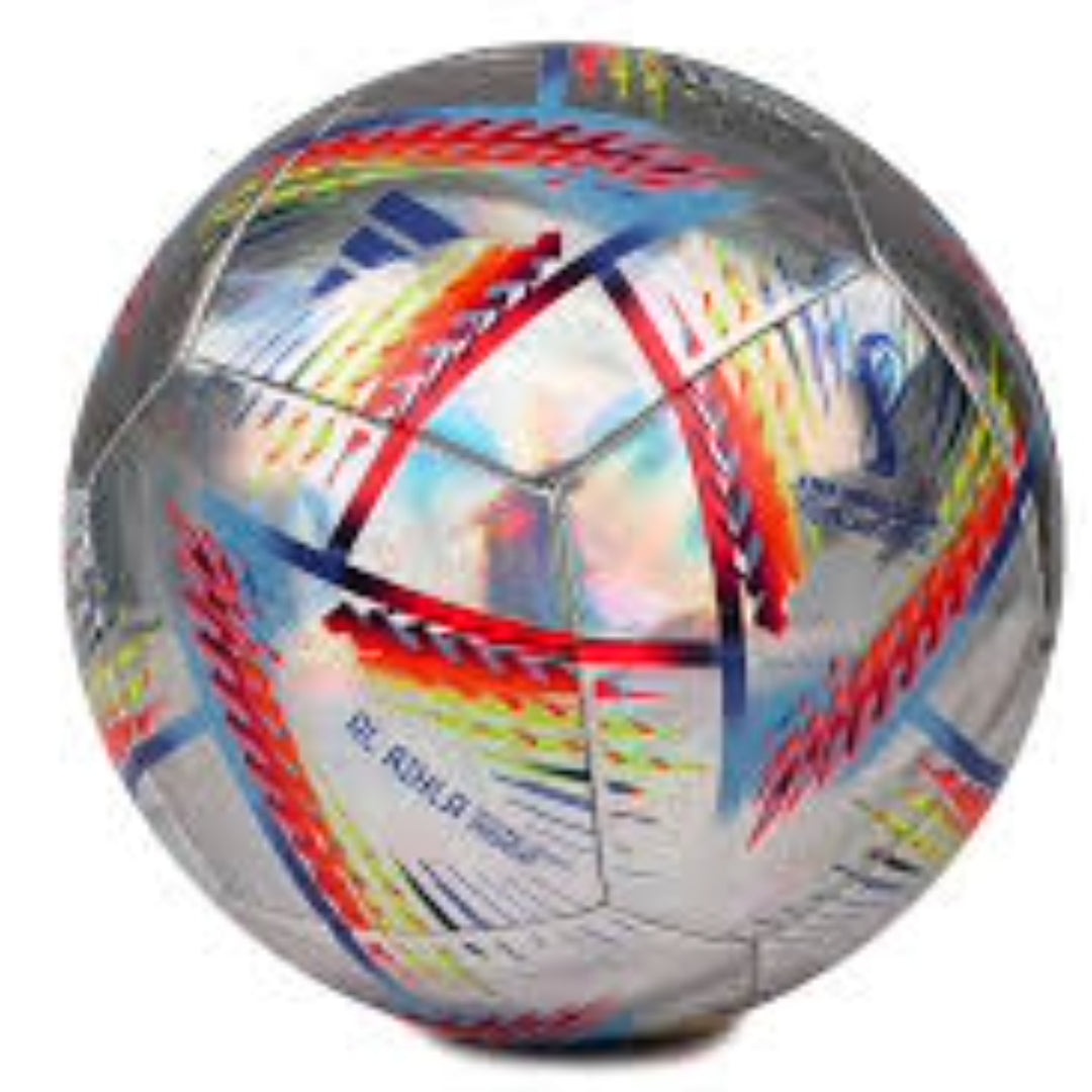 adidas Al Rihla Training Hologram Foil Ball 'Silver Blue' H57799 - 2