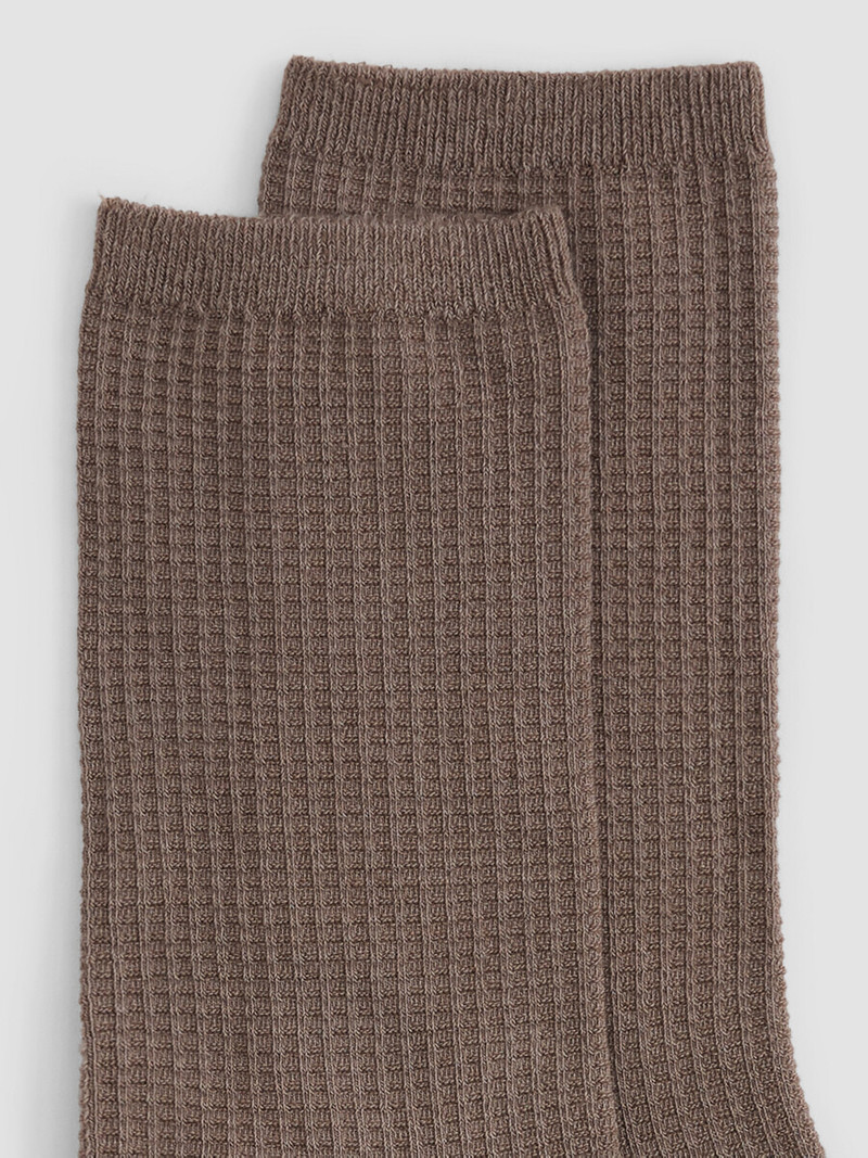 EILEEN FISHER Cotton Waffle Crew Sock outlook
