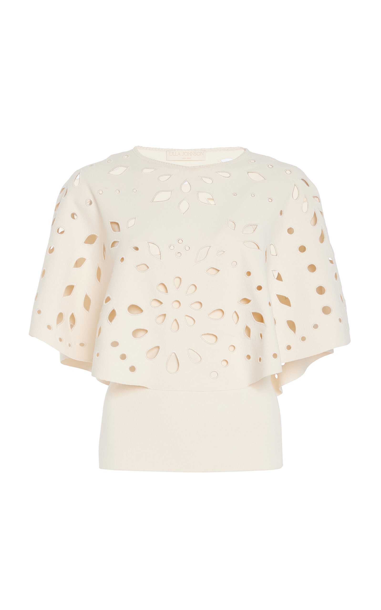 Josie Cape Sleeve Knit Top ivory - 1