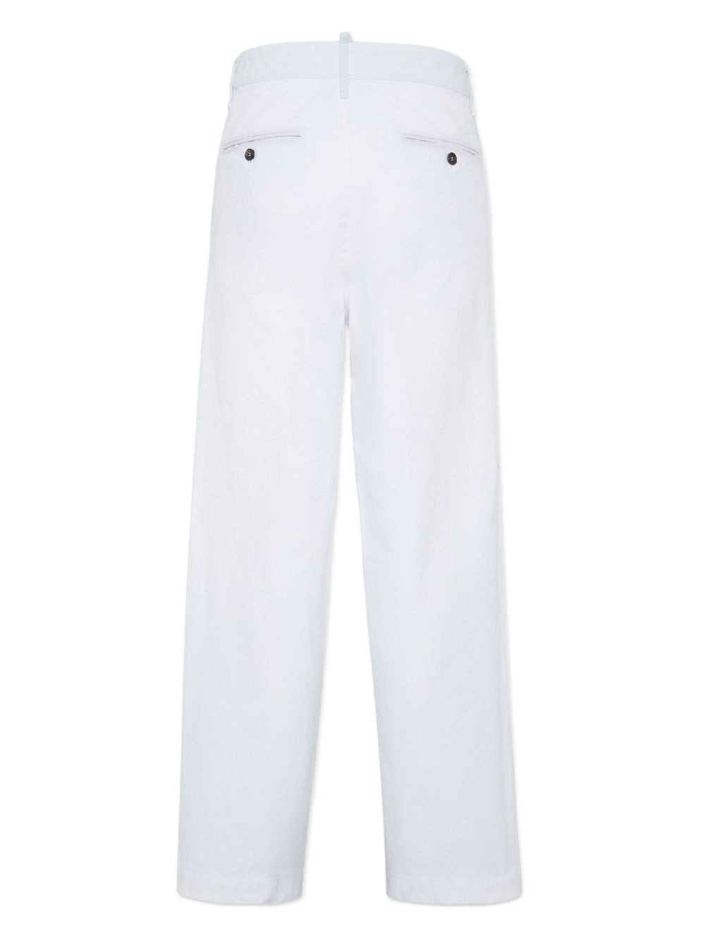 cotton straight-leg trousers - 2