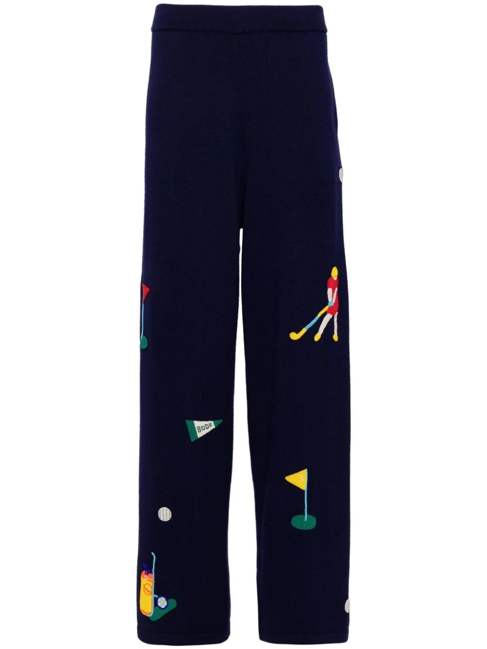 bead detailing golf trousers - 1