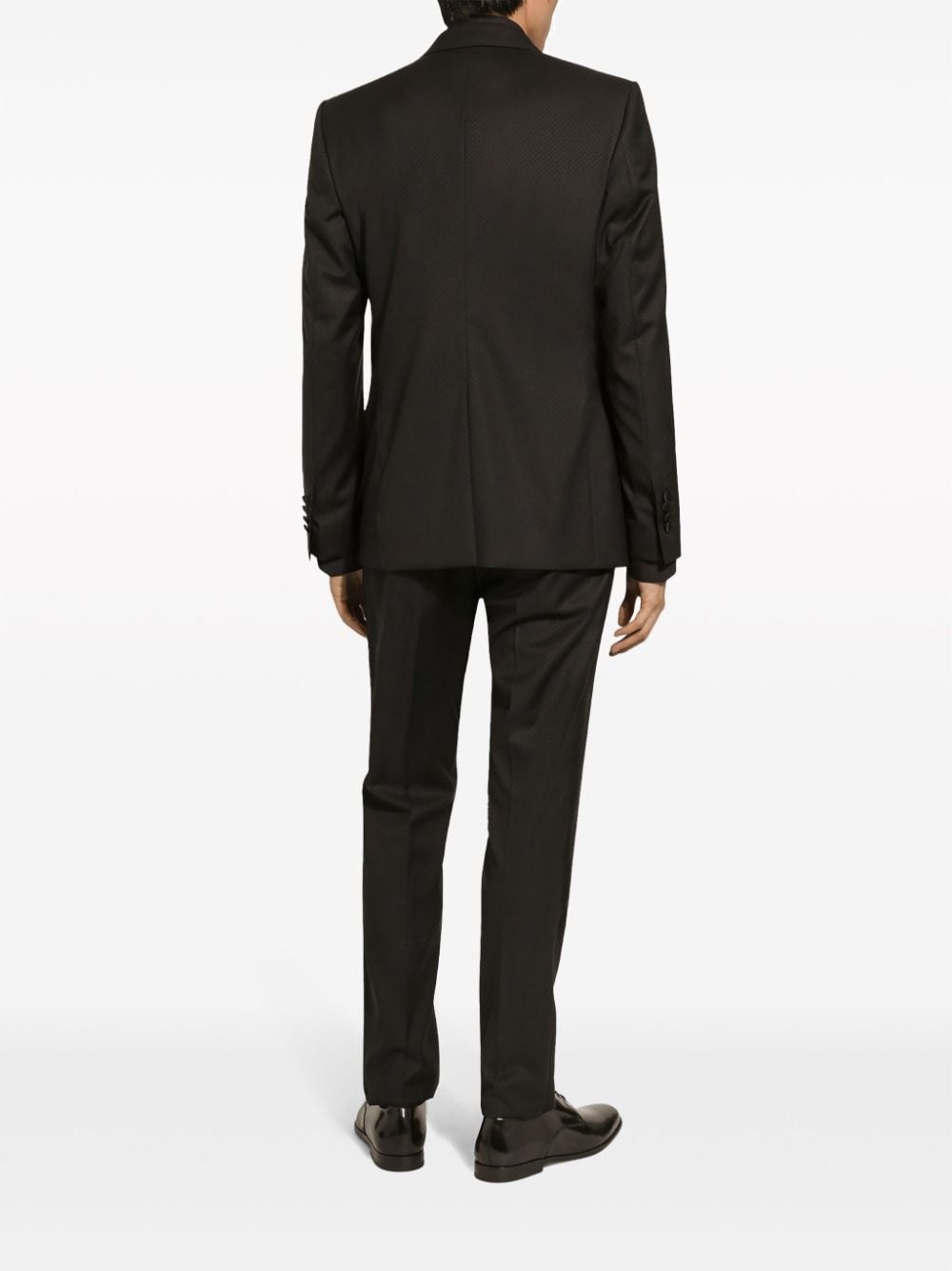 contrasting lapels two-piece suit - 3