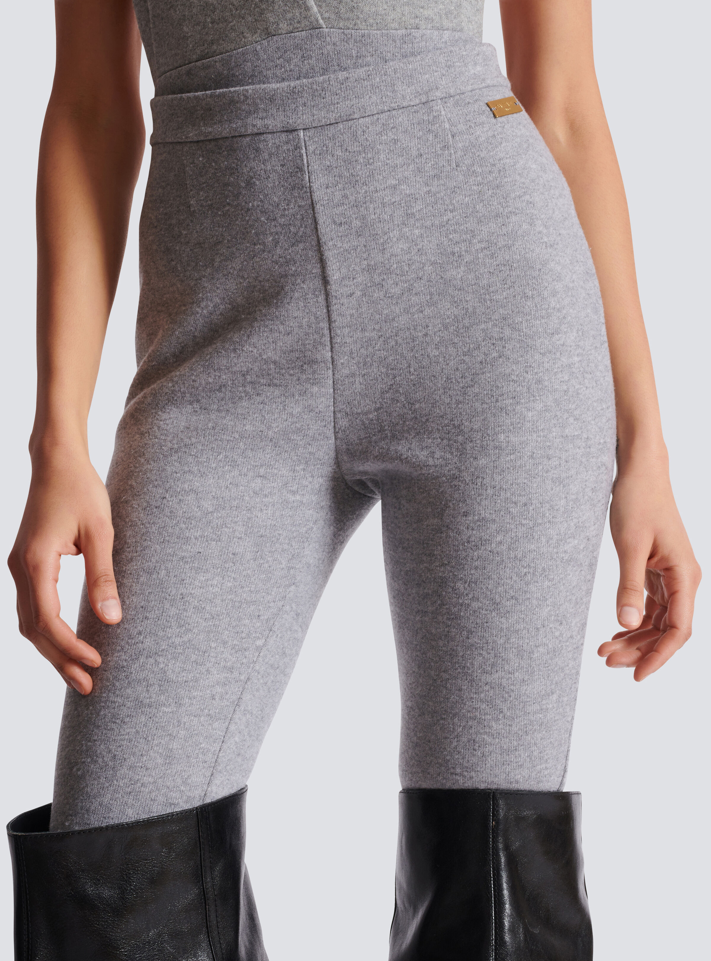 Cotton knit leggings - 7