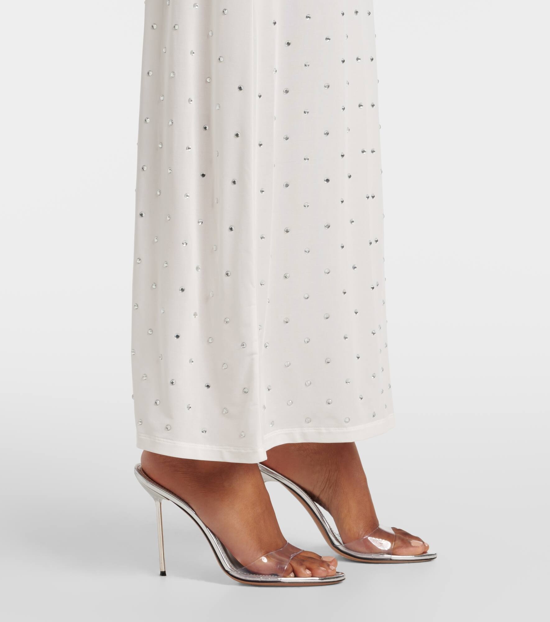 Bridal crystal-embellished maxi dress - 5