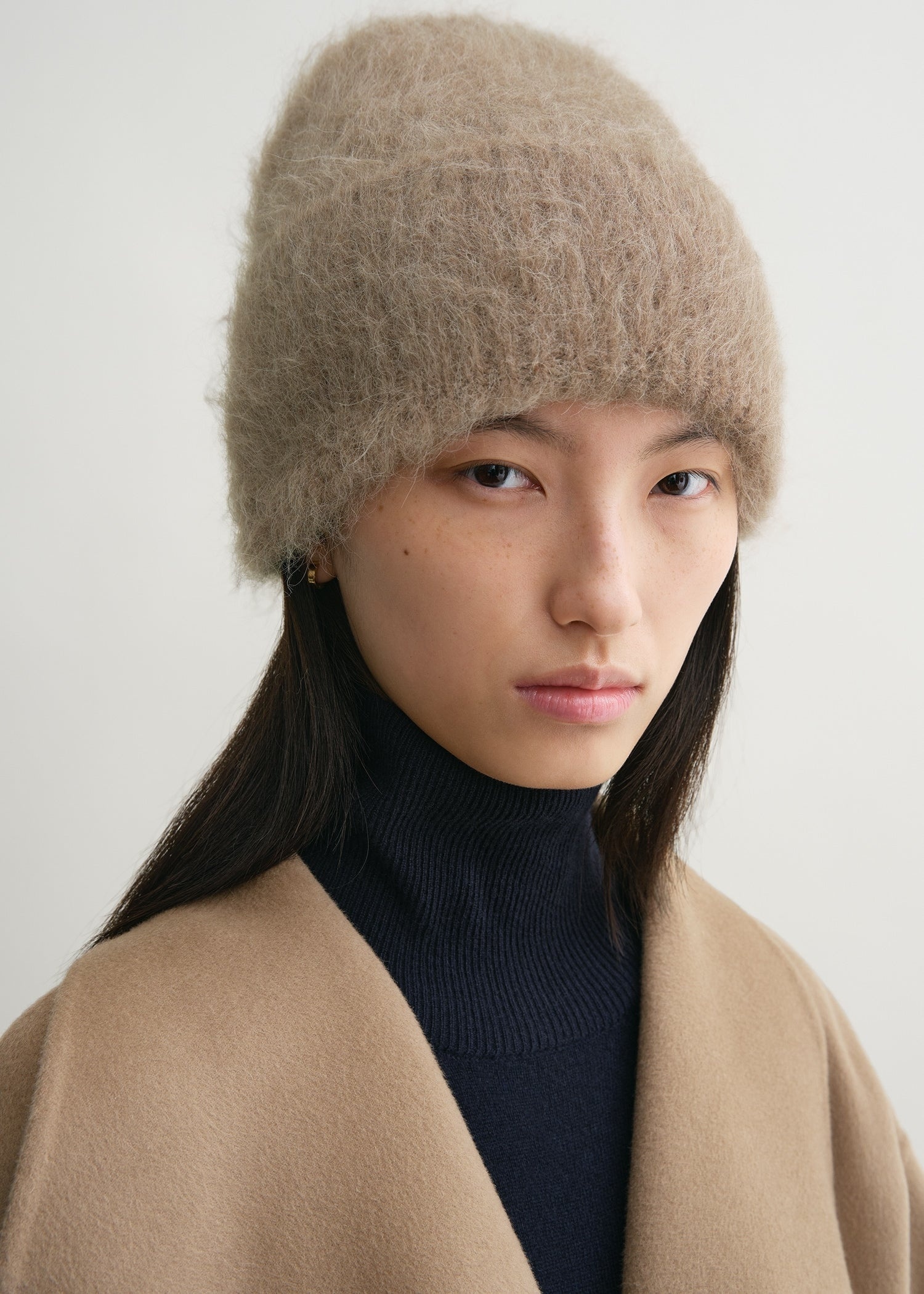 Alpaca knit beanie truffle melange - 2