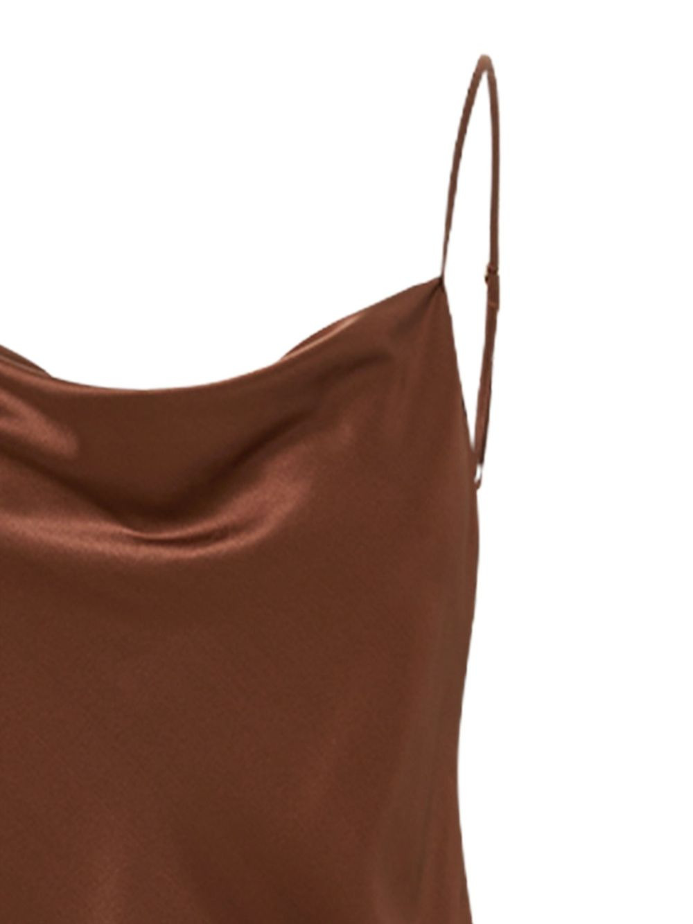 cowl-neck satin top - 2