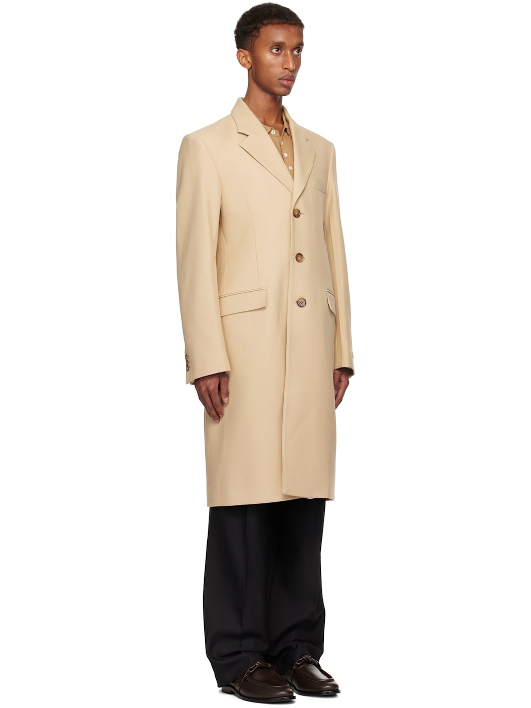 Beige Twill Coat - 2