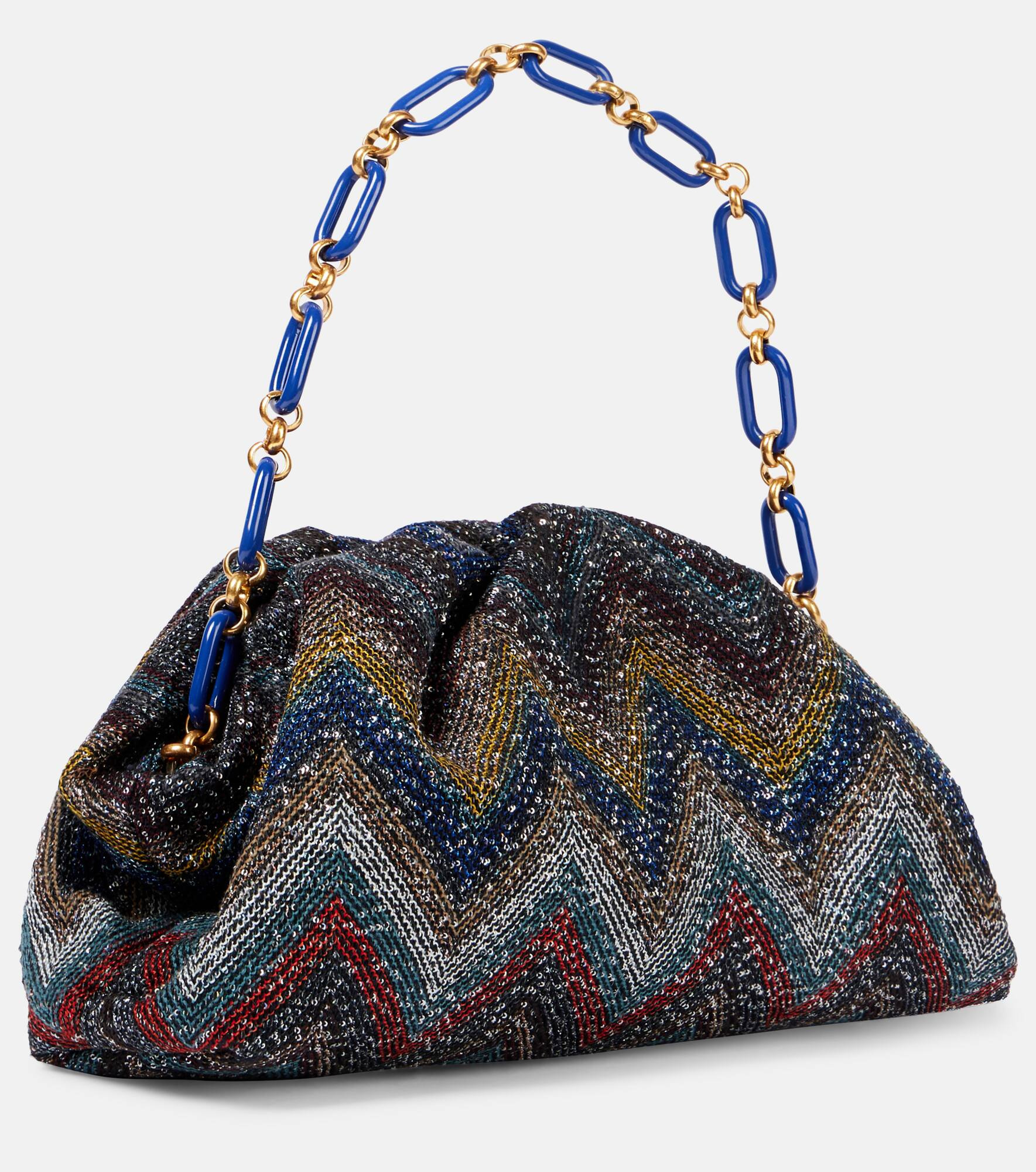 Zigzag Medium beaded shoulder bag - 4