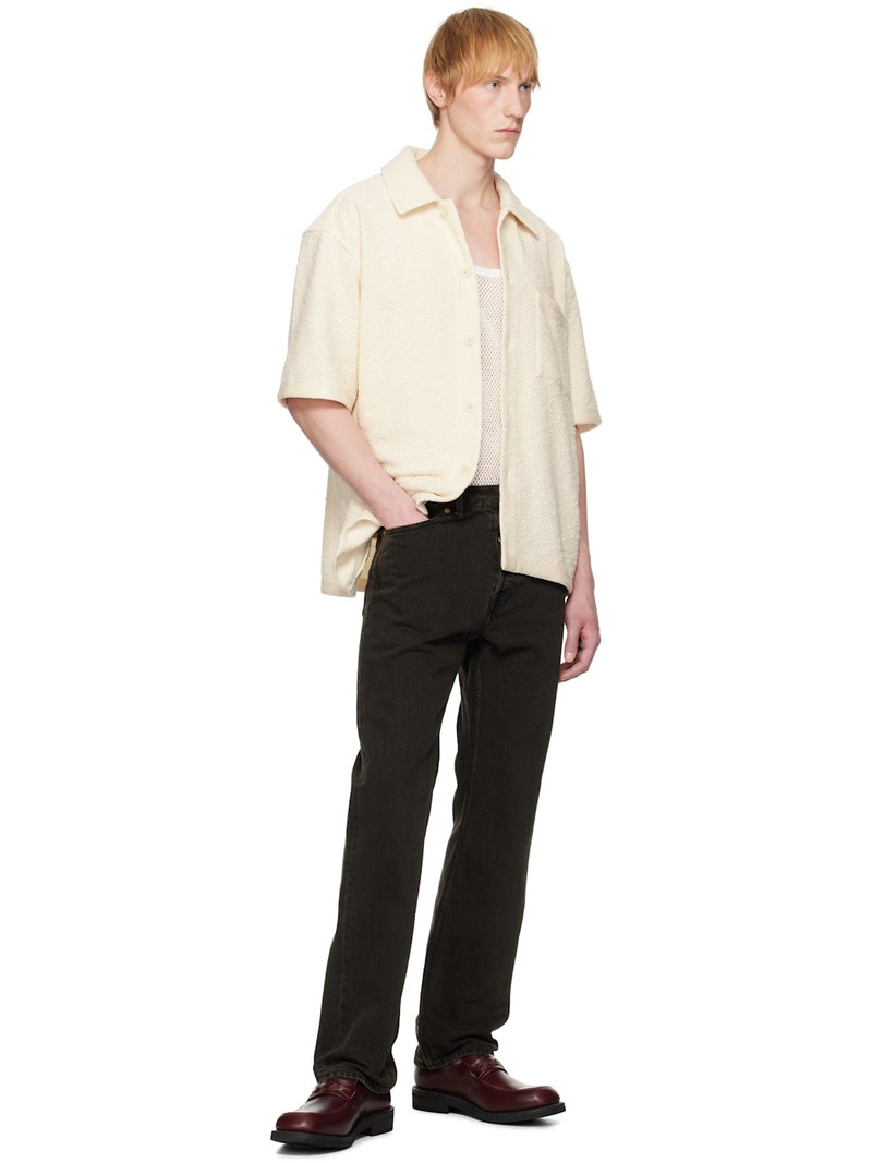 Wooyoungmi Off-White Terry Short Sleeve Shirt outlook